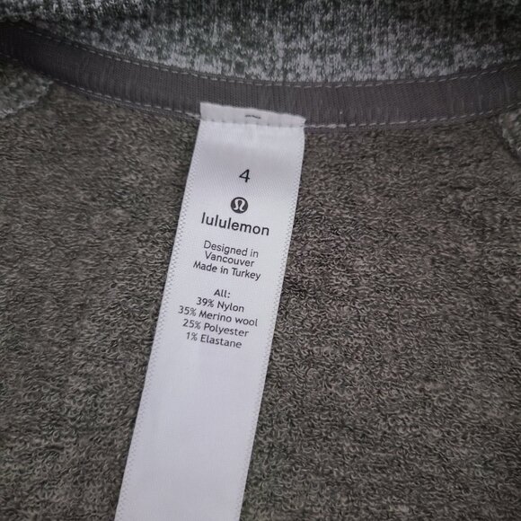 Lululemon Engineered Warmth Half Zip Pullover Grey Size 4 - Picture 8 of 11
